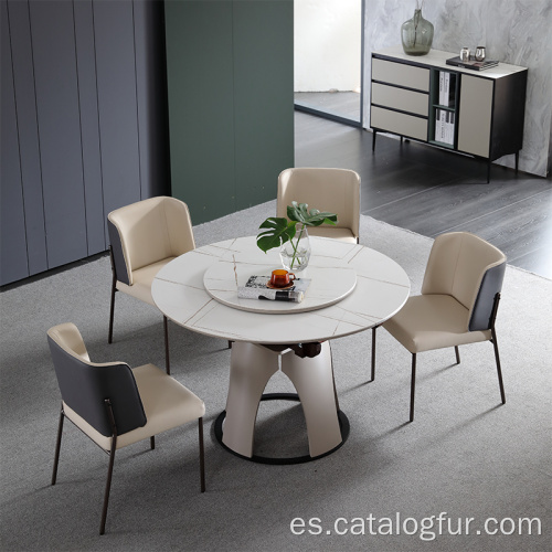 Muebles de cocina nórdicos de lujo, juegos de mesa de comedor modernos de madera MDF y juegos de comedor de 4 6 sillas